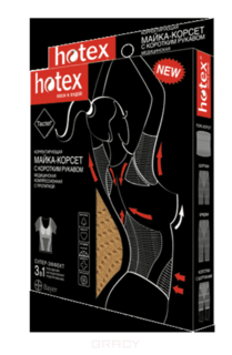 Domix, Майка-корсет (короткий рукав) (2 цвета), 1 шт, черный Hotex