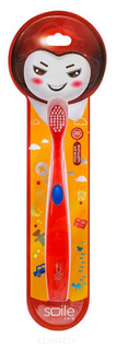 Smile Care, Зубная щетка для детей с тонкой мягкой щетиной, красная (от 2-х лет)