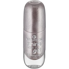 Domix, Лак для ногтей с эффектом геля Shine Last & Go, 8 мл (56 оттенков) №28, серебряный Essence