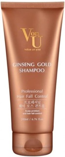 Domix, Шампунь для волос с экстрактом золотого женьшеня Ginseng Gold Shampoo, 200 мл Von U