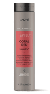 Domix, Шампунь для обновления цвета красных оттенков волос Teknia Refresh Coral Red Shampoo, 300 мл Lakme