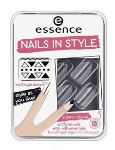 Domix, Накладные ногти на клейкой основе Nails In Style (6 вариантов) №04, прозрачные Essence