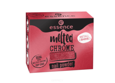 Domix, Эффектная пудра для ногтей Melted Chrome, 1 гр (6 цветов) №04, красный Essence