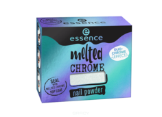 Domix, Эффектная пудра для ногтей Melted Chrome, 1 гр (6 цветов) №02, бирюзовый Essence