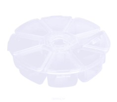 Domix, Контейнер для украшений круглый Планет Нейлс, 1 шт, Бежевый Planet Nails