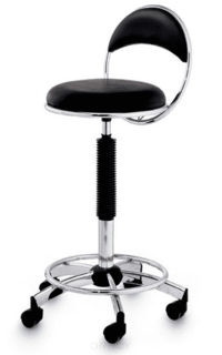 Domix, Стул мастера Sweet Sit Elegant Super пневматика, пятилучье - хром (2 цвета), 1 шт, белый Artecno