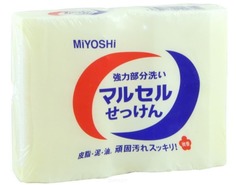 Domix, Laundry Soap Bar Мыло для стирки точечного застирывания стойких загрязнений, 140 г*2 Miyoshi