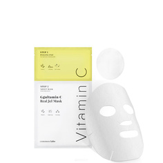 Common Labs, Пилинг-диск и тонизирующая маска с витамином С Ggultamin C Real Jel Mask 2-in-1 AHA-BHA