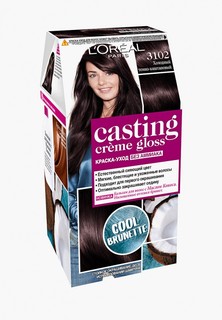 Краска для волос LOreal Paris LOreal "Casting Creme Gloss", оттенок 3102, Холодный темно-каштановый, 180 мл