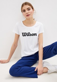 Футболка спортивная Wilson W UWII SCRIPT TECH TEE Wh/Bk