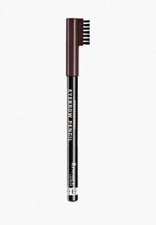 Карандаш для бровей Rimmel с щеточкой Professional Eyebrow Pencil Re-pack. Тон 001 (dark brown)