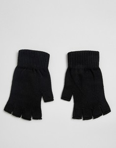Перчатки без пальцев ASOS DESIGN-Черный