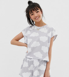 Пижамный комплект с шортами и футболкой ASOS DESIGN Petite-Мульти