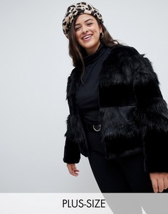 Короткая куртка из искусственного меха Vero Moda Curve-Черный