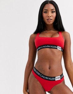 Красные стринги с логотипом Calvin Klein-Красный
