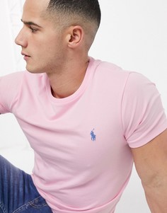 Розовая футболка с логотипом Polo Ralph Lauren-Розовый цвет