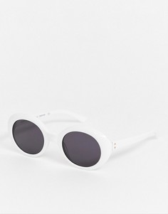 Круглые солнцезащитные очки Calvin Klein-Белый