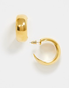 Массивные серьги-кольца с покрытием 18-каратным золотом Regal Rose-Золотой