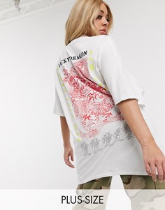 Oversize-футболка с принтом New Girl Order Curve-Белый