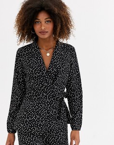 Блузка с запахом, завязкой и принтом AX Paris-Мульти