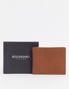 Кожаный бумажник двойного сложения Bolongaro Trevor-Светло-коричневый