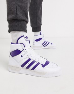 Бело-фиолетовые высокие кроссовки adidas Originals rivalry-Мульти