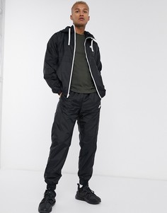 Черный спортивный костюм с худи на молнии Nike
