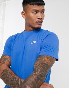 Синяя футболка с круглым вырезом Nike Club-Синий
