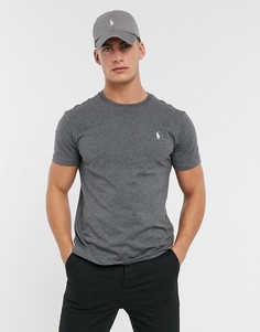 Серая футболка с логотипом Polo Ralph Lauren-Серый