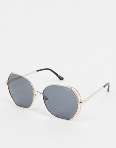 Круглые солнцезащитные очки Quay Australia-Золотой