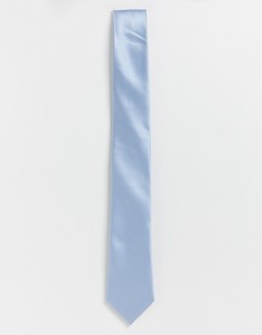 Однотонный атласный галстук Gianni Feraud-Синий
