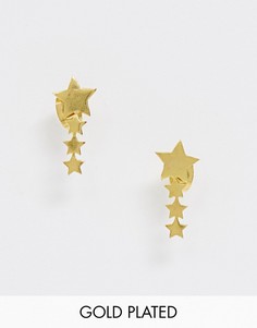 Позолоченные серьги с подвесками-звездами Ottoman Hands-Золотой