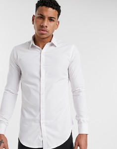 Белая обтягивающая рубашка из поплина Le Breve-Белый