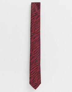 Темный галстук с принтом "зебра" Devils Advocate-Красный