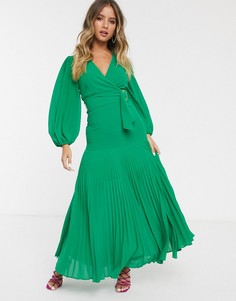 Зеленое платье макси с поясом Bardot-Зеленый