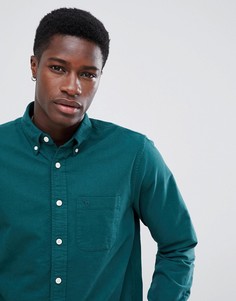 Зауженная оксфордская рубашка зеленого цвета Abercrombie & Fitch-Зеленый