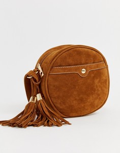 Круглая сумка через плечо Yoki-Светло-коричневый