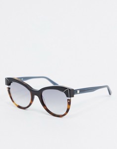 Солнцезащитные очки "кошачий глаз" с черепаховыми вставками Karl Lagerfeld Ikonic-Черный