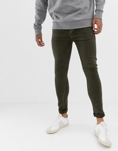 Супероблегающие серые джинсы Threadbare-Зеленый