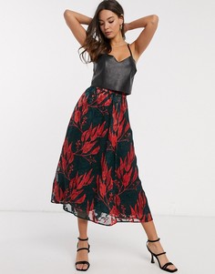 Шифоновая юбка миди с принтом Y.A.S-Мульти