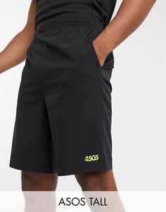 Черные спортивные шорты ASOS 4505 Tall-Черный
