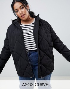 Дутая куртка ASOS DESIGN curve ultimate-Черный