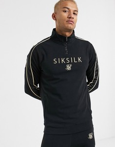 Спортивный топ с молнией Siksilk x Dani Alves-Черный