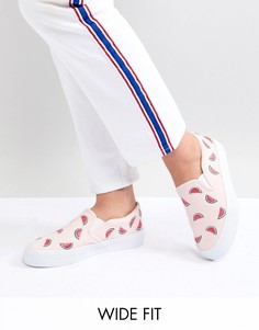 Кеды для широкой стопы с вышивкой ASOS DESIGN Viola-Мульти