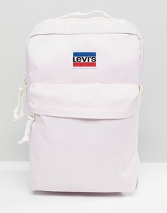 Маленький рюкзак с карманами и логотипом Levis-Розовый