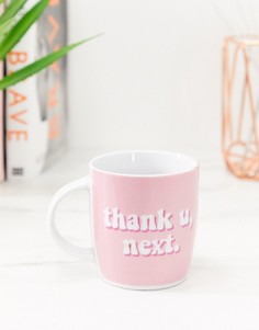 Кружка с надписью "thank you next" Candlelight-Розовый