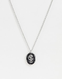 Серебристое ожерелье с подвеской-черепом Twisted Tailor-Серебряный