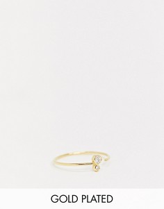 Позолоченное кольцо со стразами Astrid & Miyu-Золотой