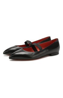 Кожаные балетки Santoni