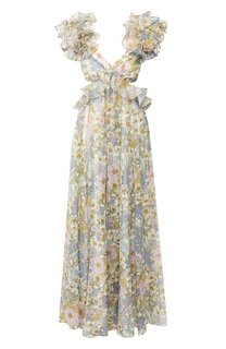 Платье из смеси хлопка и шелка Zimmermann